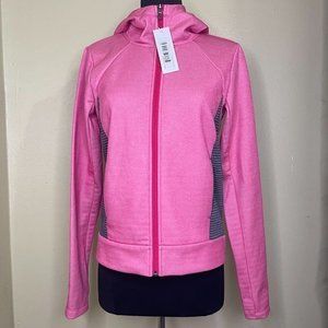 Lolë Pink Gray zip Up Hoodie Sweater -S